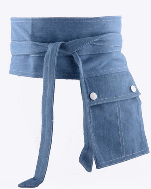 Denim Side pocket belt